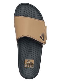 Reef Phantom Slab Sliders Black Tan